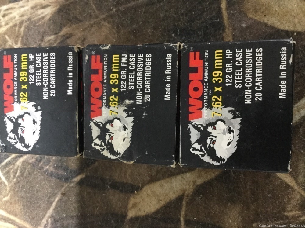 Wolf 7.62x39mm ammo 60 rds-img-0