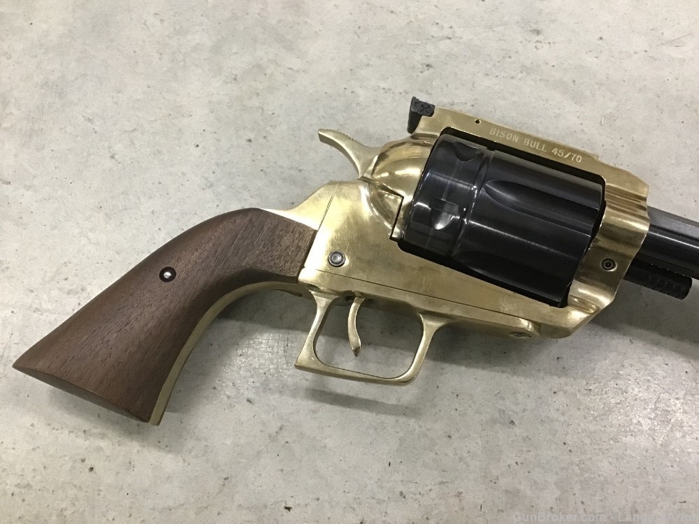 Rare Super Six Classic Bison Bull Revolver .45-70 Govt 10-1/2” Barrel-img-1