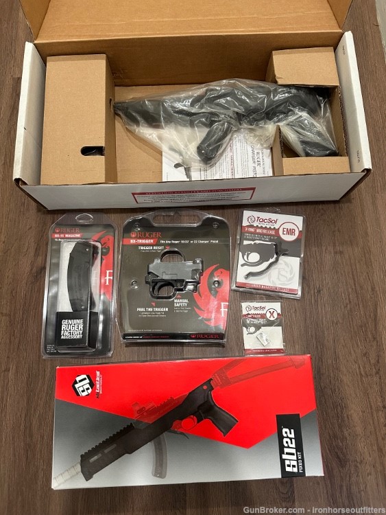Ruger 22 Charger w Upgrades SB Tactical SB22 Fixed Kit BX22 Trigger 15 Rnd-img-0