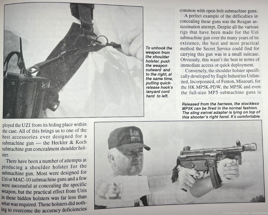 HK EAGLE INDUSTRIES MP5K-PDW RH SHOULDER HARNESS FBI CIA SECRET SERVICE-img-12