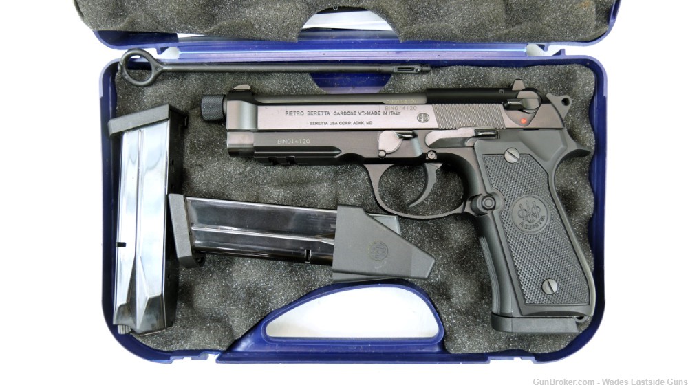 BERETTA 92A1 EXCELLENT CONDITION W/ CASE, 3 MAGS 5" THREADED BARREL 9MM-img-14