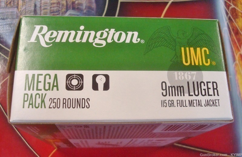 500 Remington FMJ Range 9mm 115 gr Factory 23777 NEW Ammo-img-0