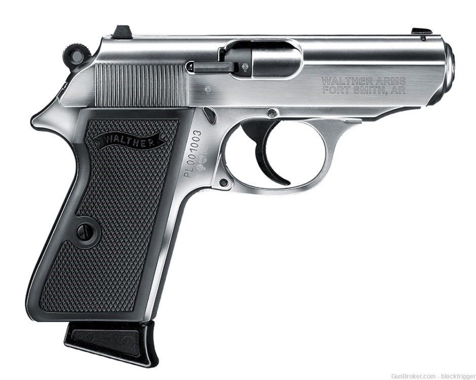 Walther 5030320 PPK/S 22LR 3.3" 10+1 Nickel Black TB Black Polymer Grip    -img-1