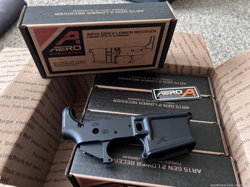 5 Aero Precision X15 Stripped Lower Receivers AR15  Anodized Black (5 Pack)-img-2