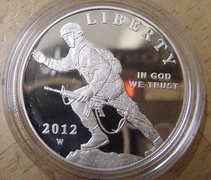 2012 Infantry Soldier Proof Silver Dollar-img-1