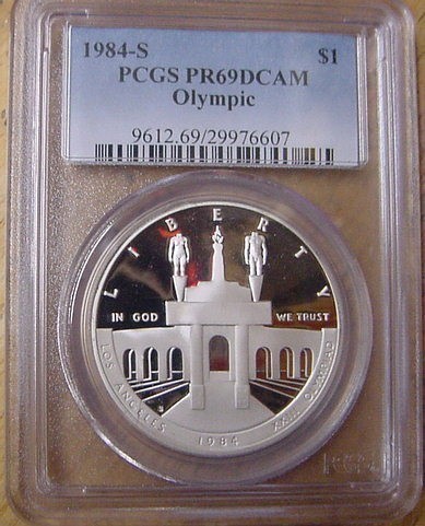 1984-S Olympic Silver Dollar PR69-img-0