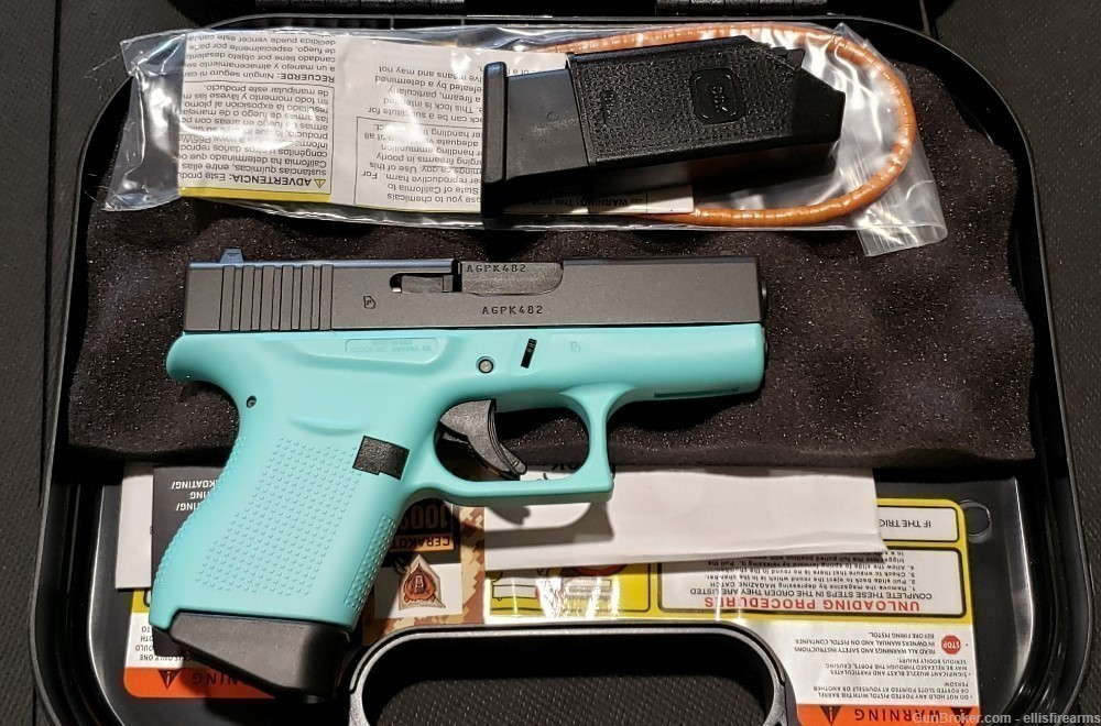 Glock 43 Robins Egg Blue 3.39" 9mm 2mags Exclusive item, USA made-img-4