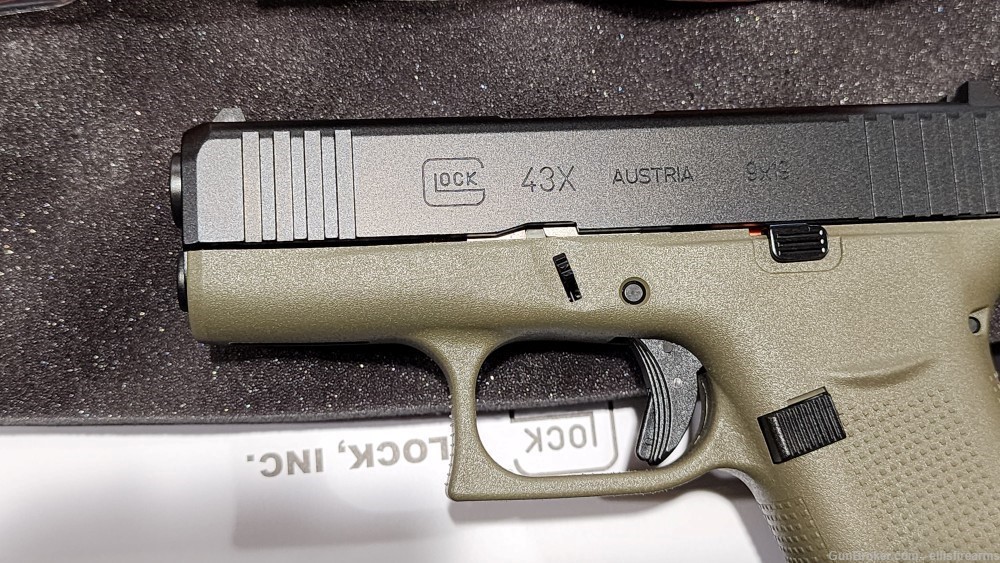 Glock 43X Battlefield Green 3.4" 9mm 2mags PX4350201BFG-img-1