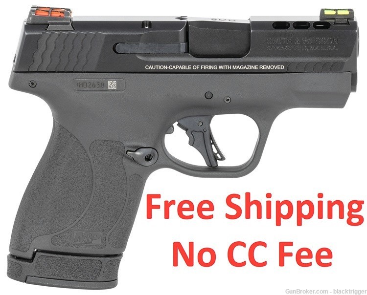 S&W 13255 Performance Center M&P Shield Plus EDC 9mm 3" Ported 10+1 Safety -img-0