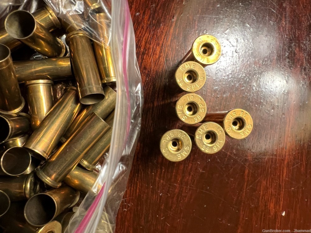 38 Special Spl DEPRIMED and cleaned Brass Nickel 1130 Ct reloading. sorted -img-1