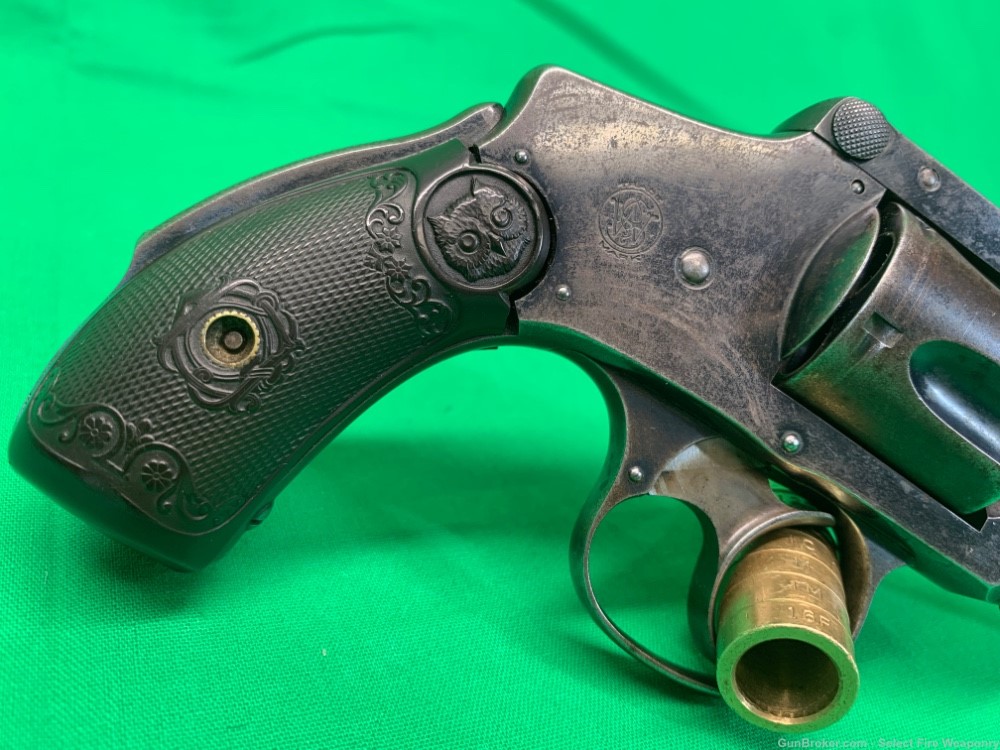 Smith and Wesson Safety Hammerless Top Break Lemon Squeeze revolver .38 S&W-img-4