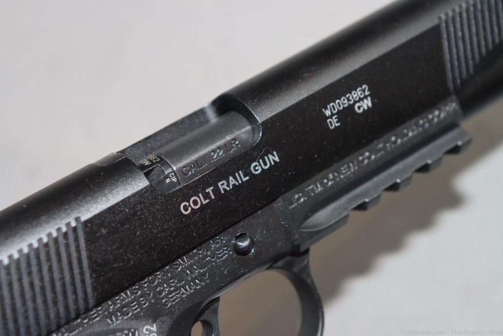 Colt Model 1911 Rail Gun Pistol 22LR 12RD Semi Auto Walther Germany BLK NEW-img-9