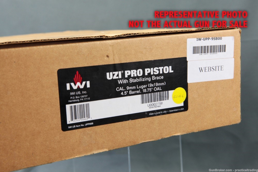 Uzi Pro Pistol 9mm (New In Box) - Brace on hold-img-9