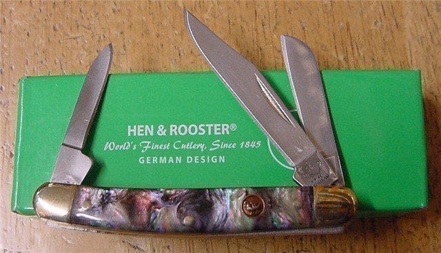 Hen & Rooster Stockman Knife Abalone HR303IAB-img-0