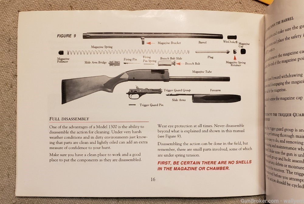 Winchester Model 1300 Shotgun Owners Manual factory original Olin Corp.-img-3