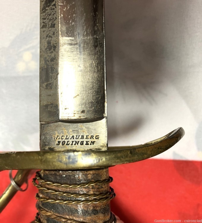 Civil War Sword, 1840 Dragoon model, W. Clauberg of Solingen-img-6