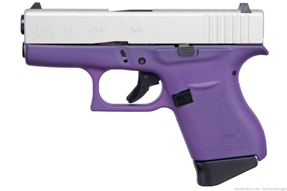 Glock 43 Purple & Stainless Cerakote 9mm NIB-img-1