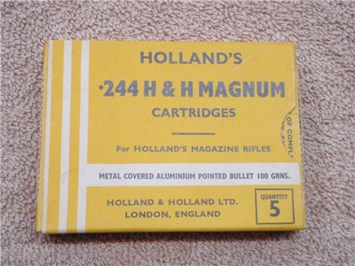 244 H&H Holland Magnum Ammo EXTREMELY RARE