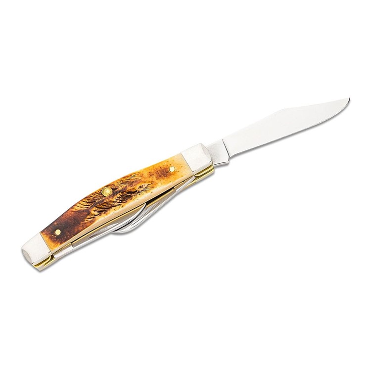 CASE XX 6.5 BoneStag Medium Stockman Folding Knife (65335)-img-3