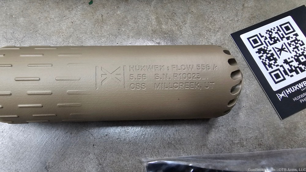 Huxwrx Flow 556K FDE 1/2"-28 Muzzle device Under Form 3 -img-2