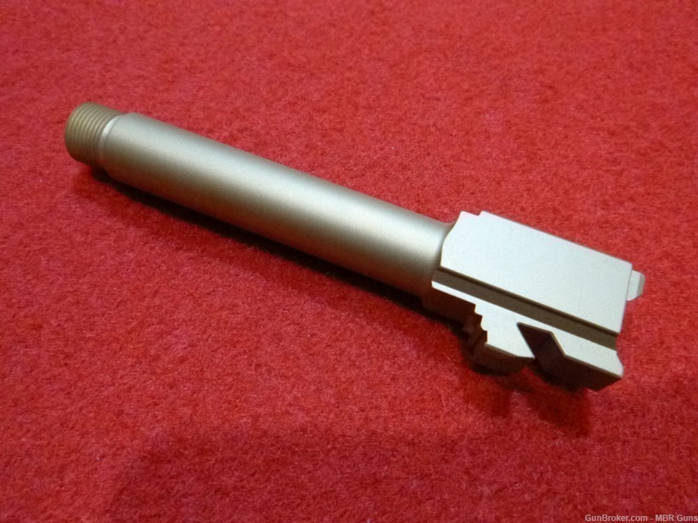 Glock 19 9mm Barrel Titanium Nitride 416R Stainless Steel Threaded 1/2x28-img-2