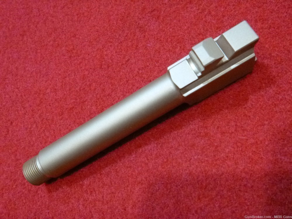 Glock 19 9mm Barrel Titanium Nitride 416R Stainless Steel Threaded 1/2x28-img-3