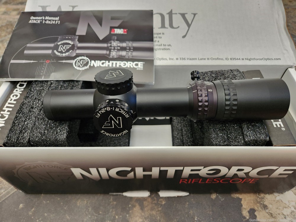 Nightforce ATACR 1-8x24 F1 C597 FFP MilRad FC-DM First Focal Riflescope-img-0