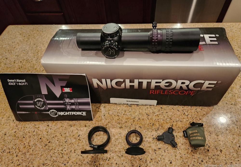 Nightforce ATACR 1-8x24 F1 C597 FFP MilRad FC-DM First Focal Riflescope-img-1