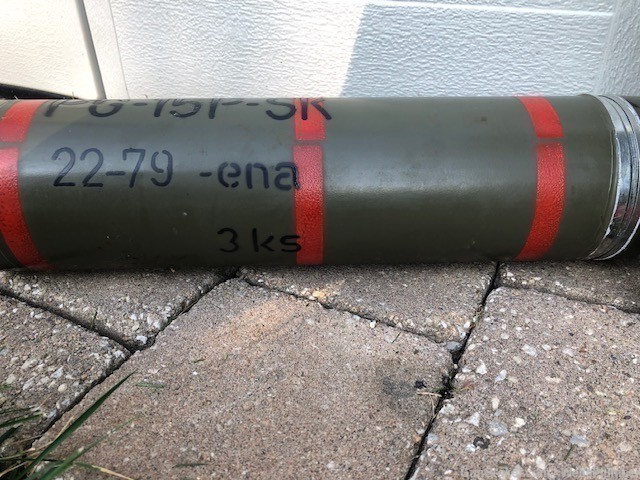 (2 TOTAL) CZECH ARMY PG-9 RPG FUSE CONTAINER WITH LID (NICE DISPLAY)-img-2