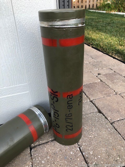 (2 TOTAL) CZECH ARMY PG-9 RPG FUSE CONTAINER WITH LID (NICE DISPLAY)-img-3