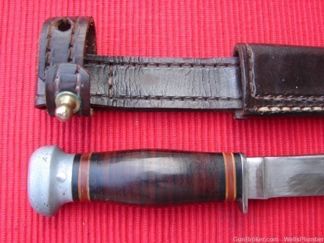 US WWII PAL RH50 FIGHTING KNIFE WITH SCABBARD (EXCELLENT CONDITION)-img-2