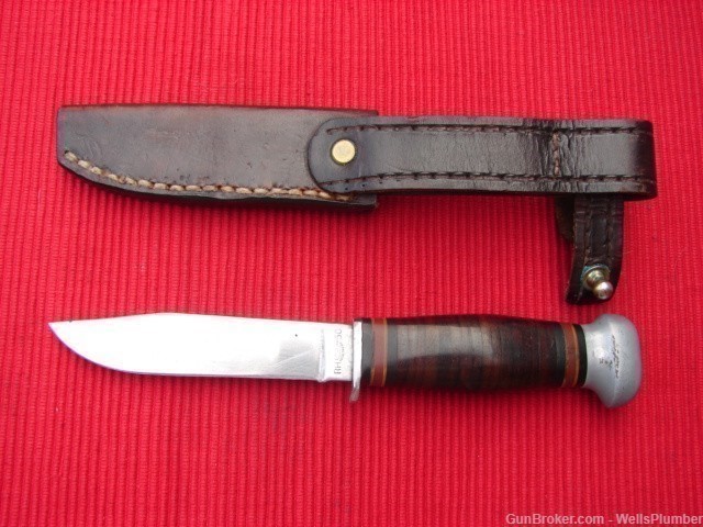 US WWII PAL RH50 FIGHTING KNIFE WITH SCABBARD (EXCELLENT CONDITION)-img-1