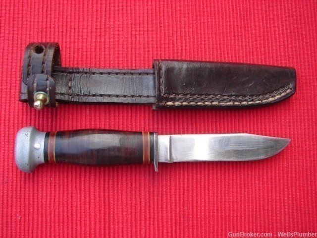 US WWII PAL RH50 FIGHTING KNIFE WITH SCABBARD (EXCELLENT CONDITION)-img-0