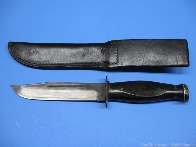 USGI VIETNAM KABAR 1209 FIGHTING KNIFE WITH ORIGINAL SCABBARD-img-1