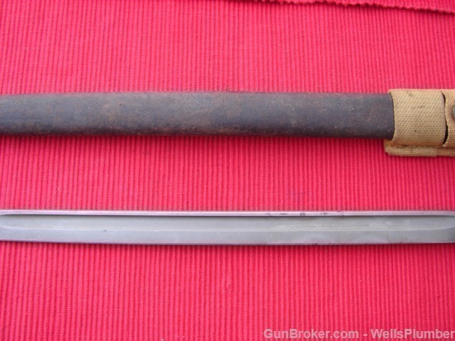 WINCHESTER 1913 BAYONET WITH SCABBARD BRITISH MARKINGS (DATED 1916)-img-4