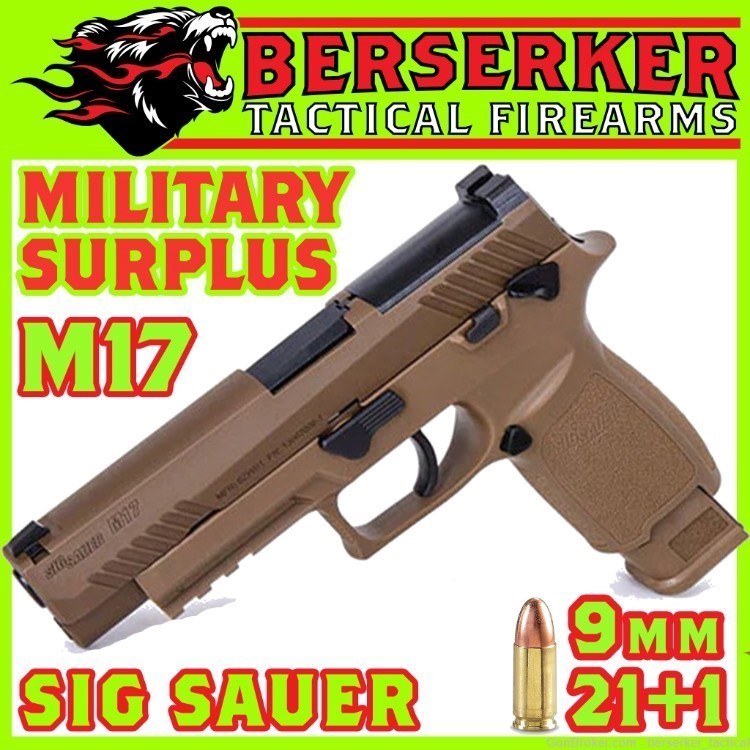 RARE Single Screw SIG M17 TF MILITARY OVERRUN 9mm 3.9 2x21 1x17-img-0