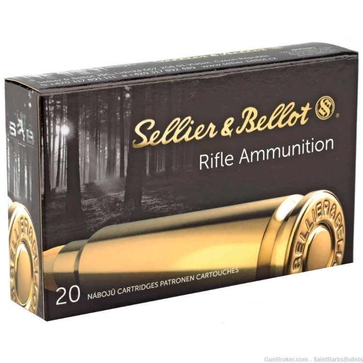 Sellier & Bellot 7mm Mauser (7×57) 140 Grain FMJ - 20 Rounds-img-1