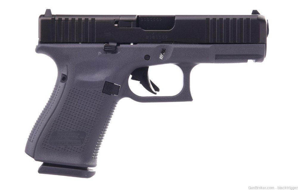 Glock PA195S203MOSGF G19 Gen5 MOS Compact 9mm 15+1 4.02" Black Gray MOS OR -img-1