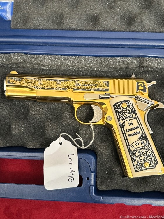 Colt special edition 1911 17 of 100 Nebraska State Gold-img-47