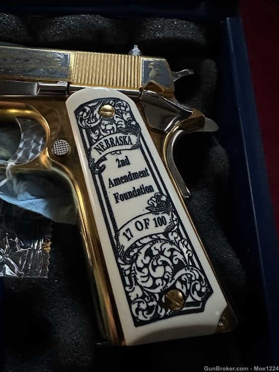Colt special edition 1911 17 of 100 Nebraska State Gold-img-7