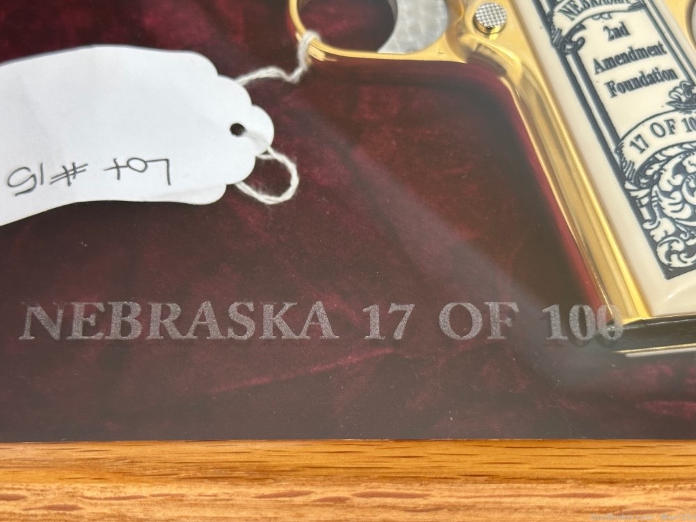 Colt special edition 1911 17 of 100 Nebraska State Gold-img-42