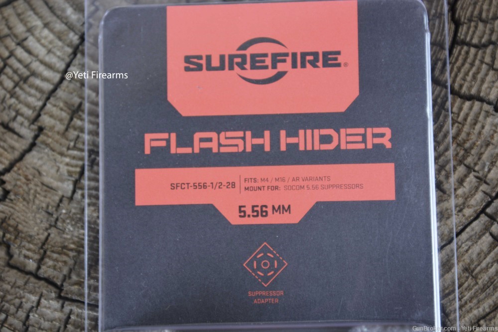 Surefire Closed-Tine Flash Hider AR-15 5.56mm 1/2x28 SFCT-556-1/2-28-img-2