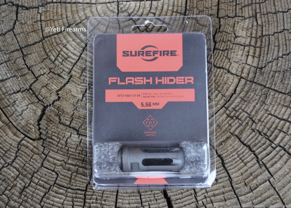 Surefire Closed-Tine Flash Hider AR-15 5.56mm 1/2x28 SFCT-556-1/2-28-img-0