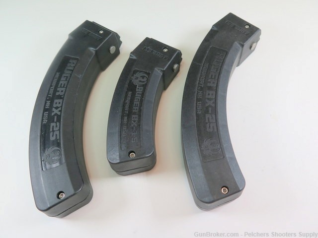 Ruger Factory 10/22 .22lr BX Magazines 2 25 Round / 1 15 Round Like New-img-0