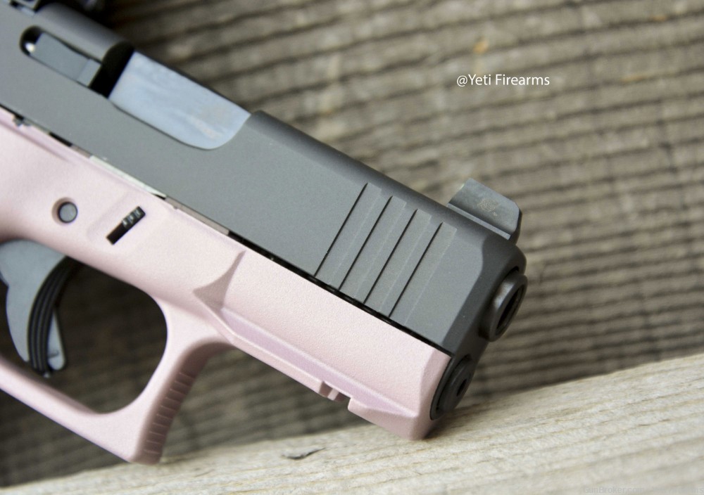  Glock 43X MOS 9mm Champagne Pink W/ CHPWS Holosun 507K Red Night Sights-img-7