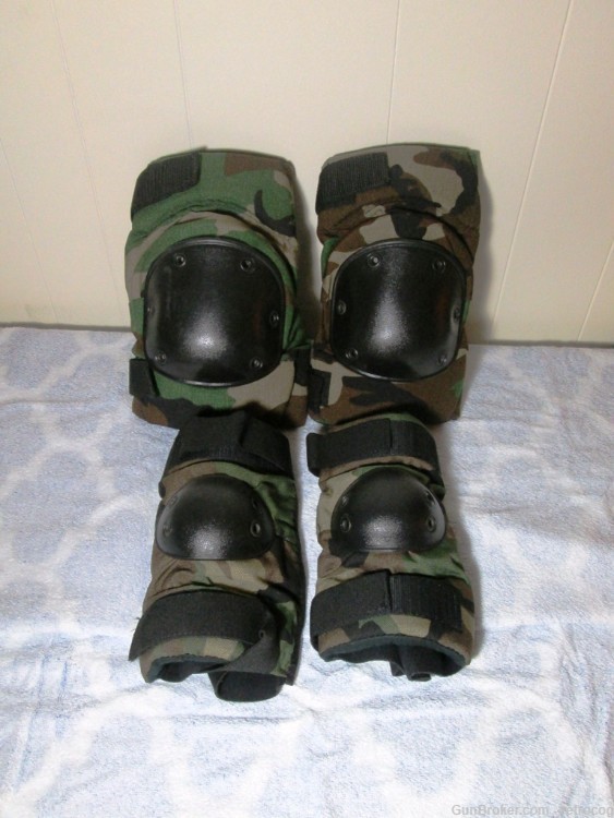 Woodland Camo Tactical Knee and Elbow Pads-img-2