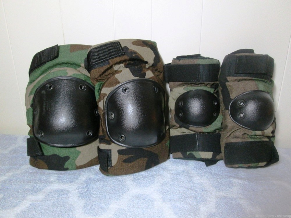 Woodland Camo Tactical Knee and Elbow Pads-img-0