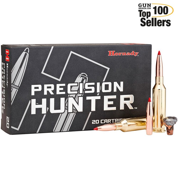 HORNADY Precision Hunter 6.5mm PRC 143gr ELD-X 20 Round Box Ammo (81621)-img-0