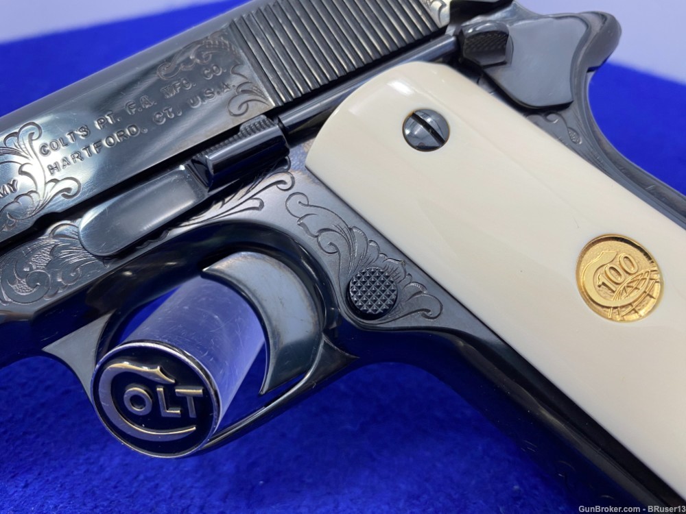 2011 Colt 1911 100th Anniversary 45acp *1/100 CUSTOM SHOP "C" ENGRAVED* 2/4-img-14