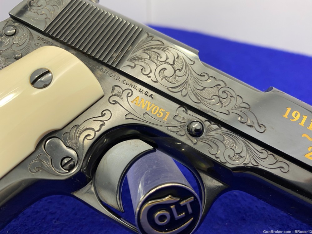 2011 Colt 1911 100th Anniversary 45acp *1/100 CUSTOM SHOP "C" ENGRAVED* 2/4-img-31